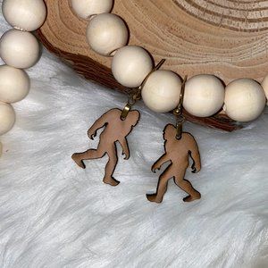 🔴CLOSE OUT Leather Dangle Big Foot Earrings